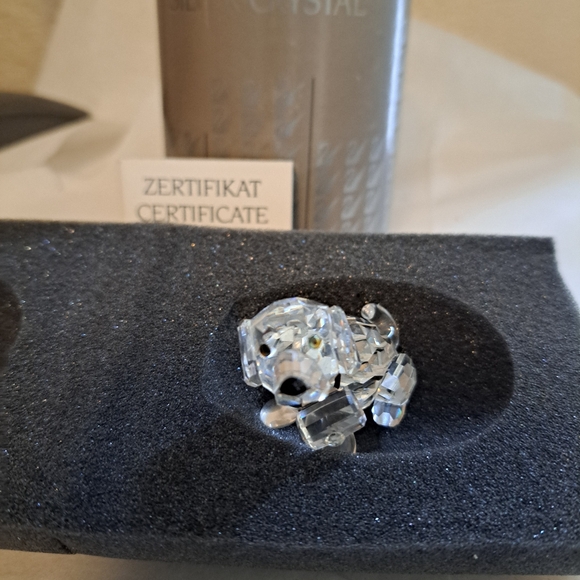 Swarovski St Bernard puppy with  barrel in original box and COA excellent - Picture 4 of 6